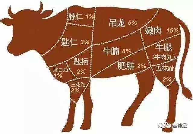 整头牛只取40%的肉