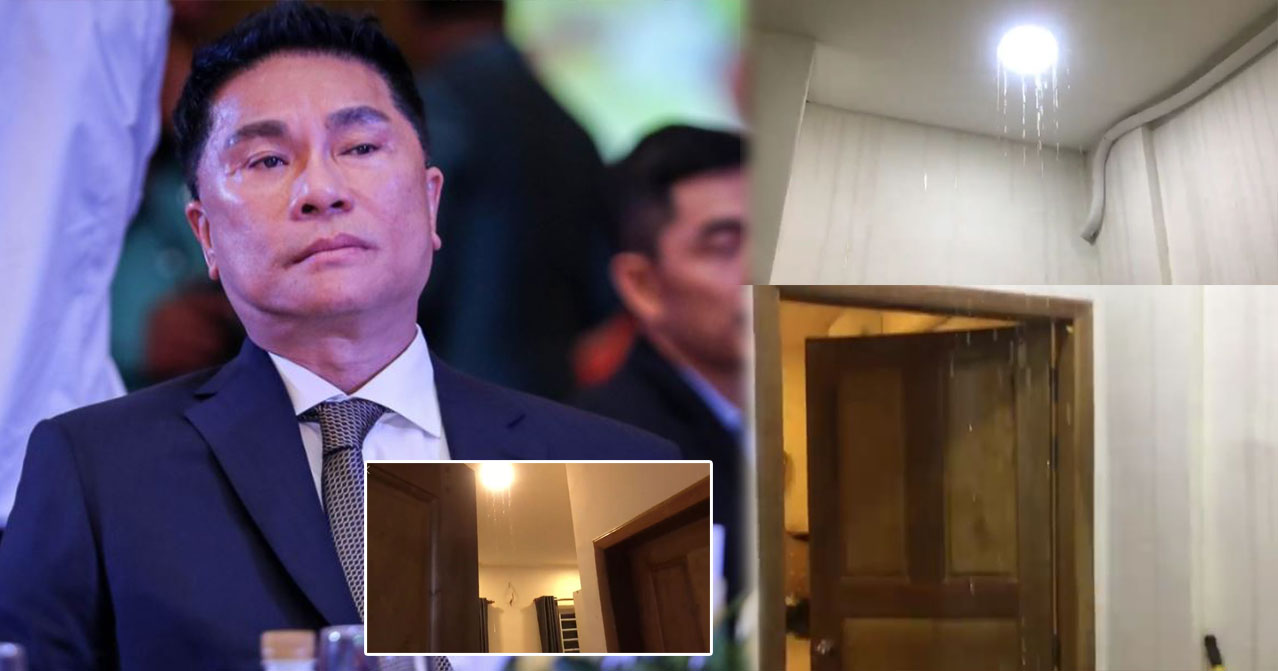 新买房屋竟漏水，网友调侃：在家也能淋雨-1.jpg
