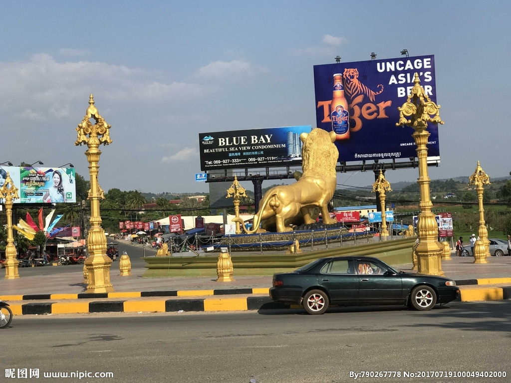 柬埔寨|柬单网|狮子的形象经常出现在佛教的经典文献和佛教造像中