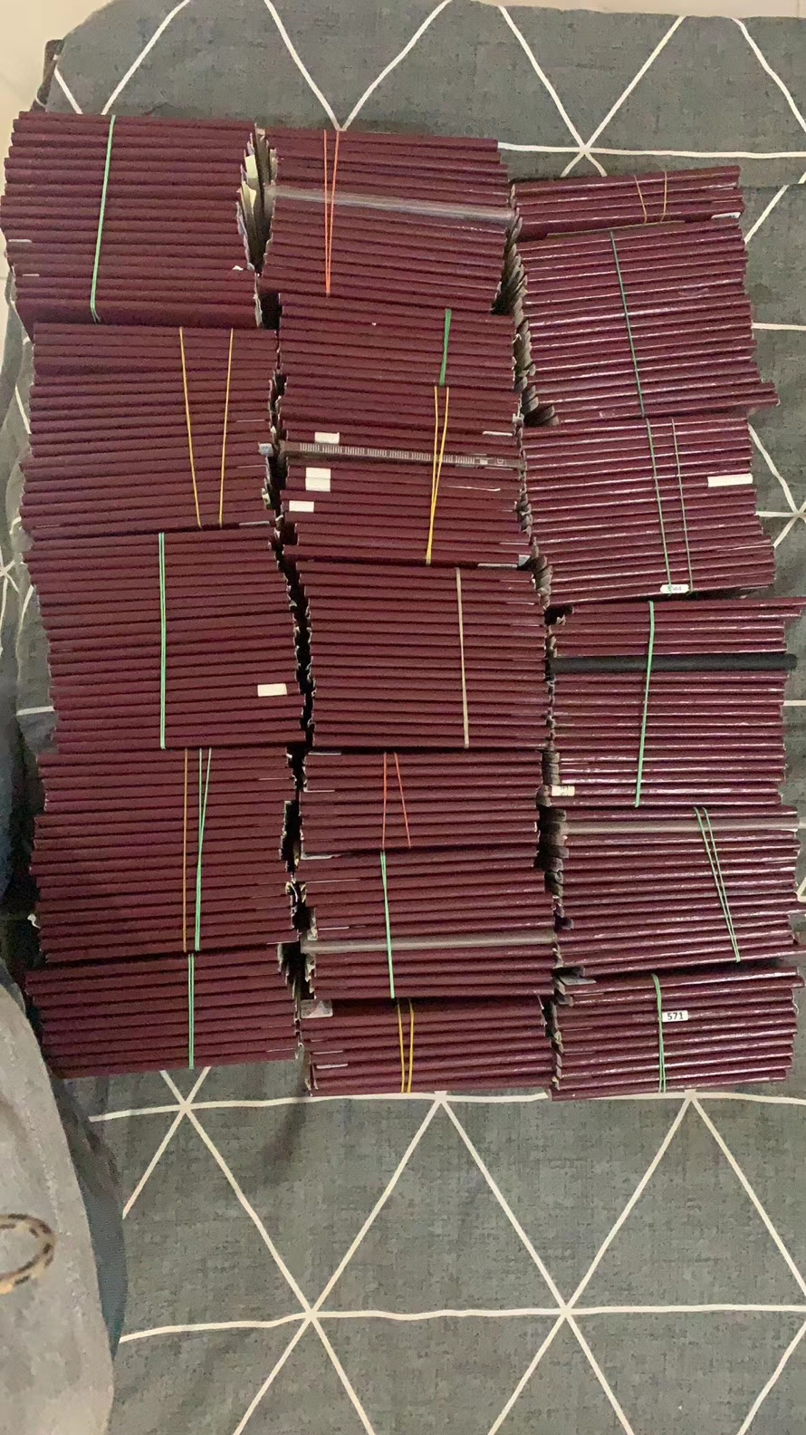 大量签证完成的护照