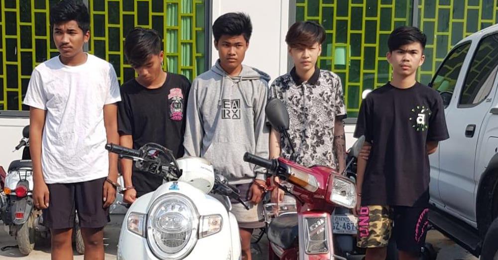 5名不良青年涉嫌持刀砍人被捕