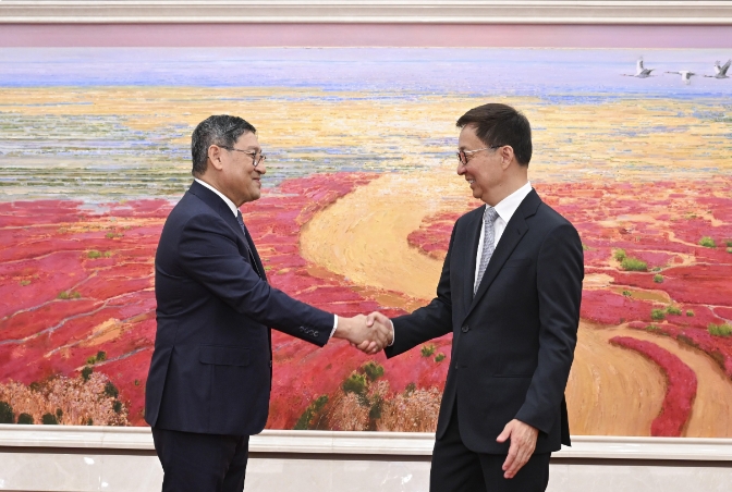 韩正会见柬埔寨副首相兼外交与国际合作部大臣宋金达