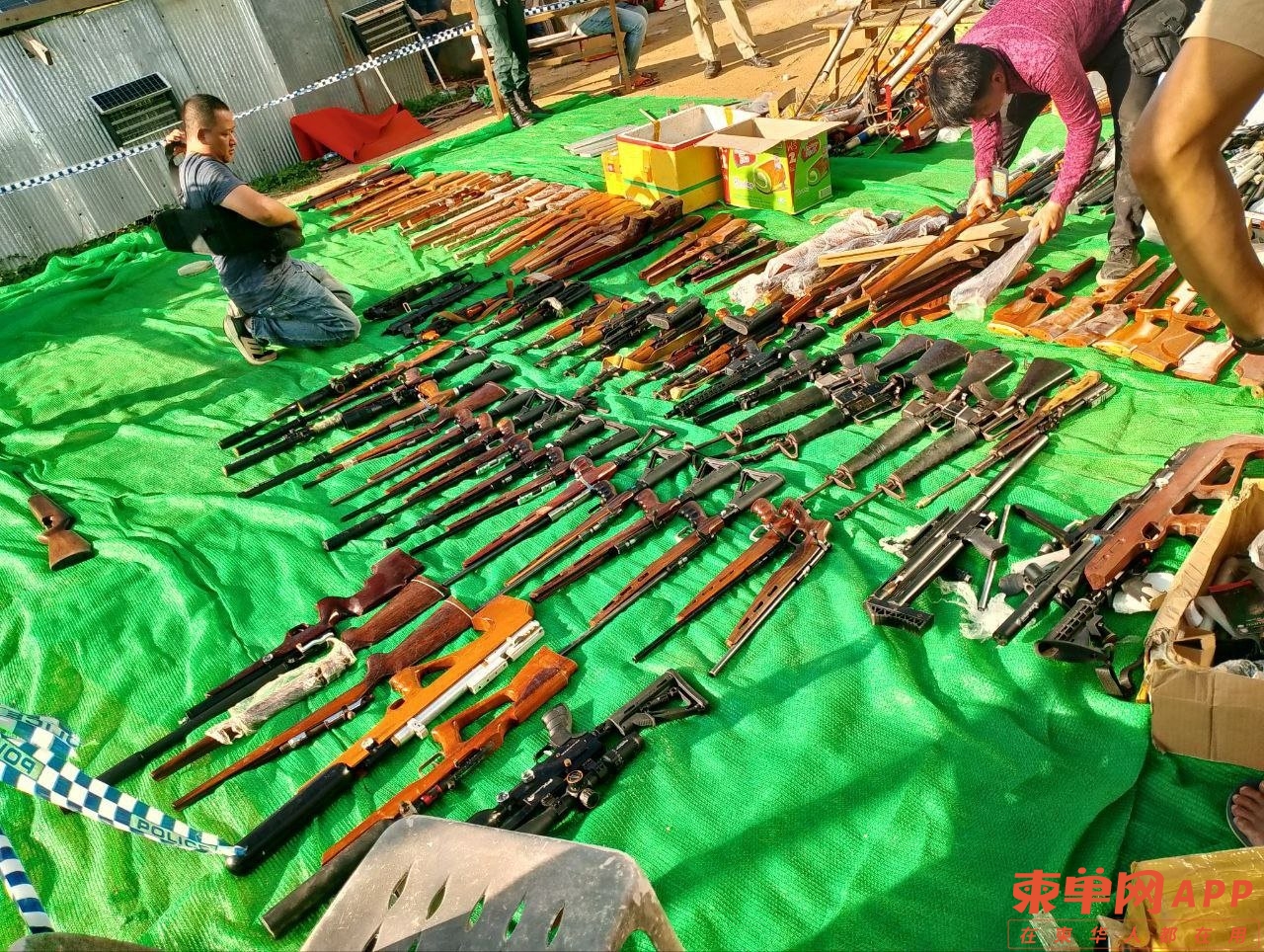 柬埔寨查获大批军火，包括AK47、M16
