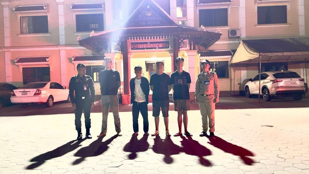 非法入境柬埔寨！4名中国男子被捕