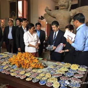 乌廊山舍利塔花型石雕  由日本回归柬埔寨