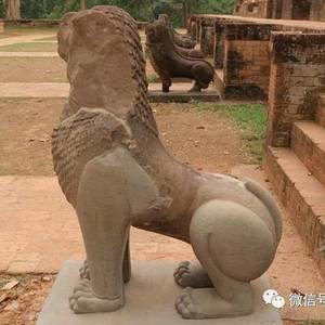 修复喀拉凡寺狮雕