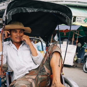 柬埔寨的传统三轮车